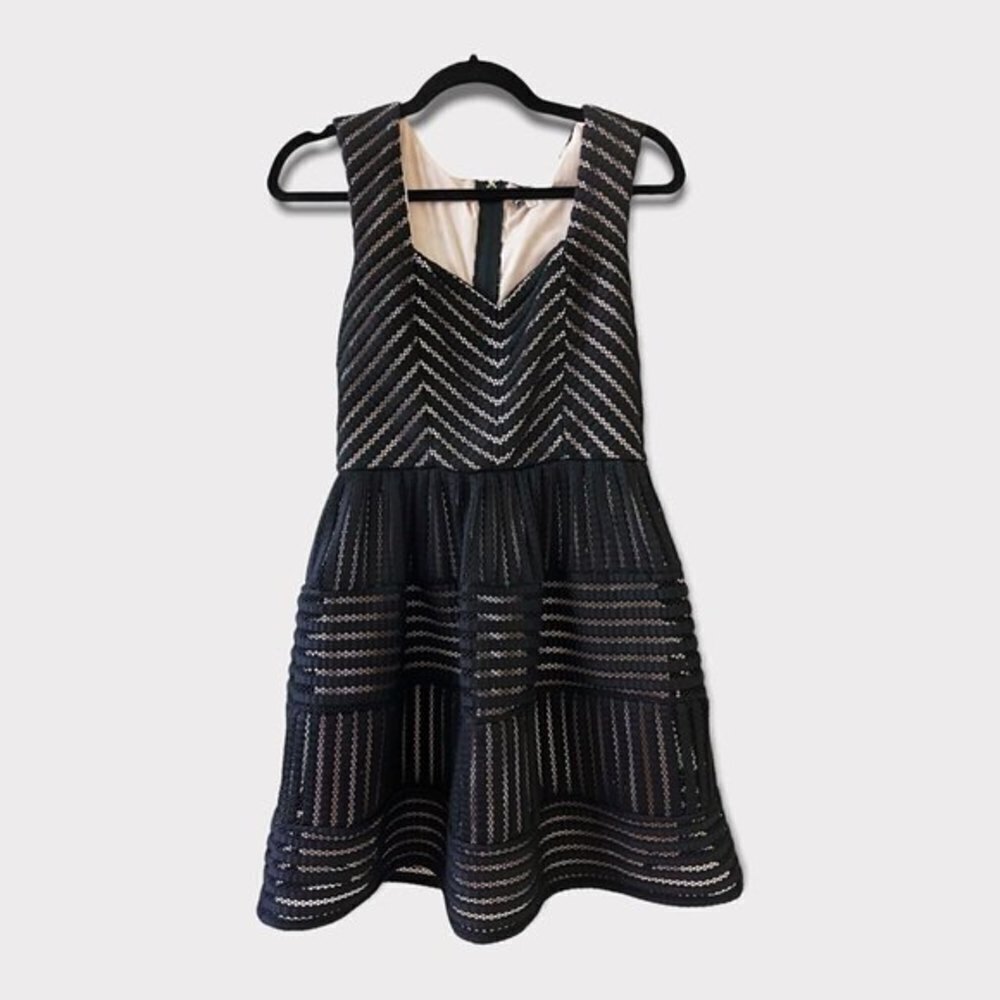 Charlotte Russe Evening Dress Black Light Pink Sleeveless Womens Size Medium